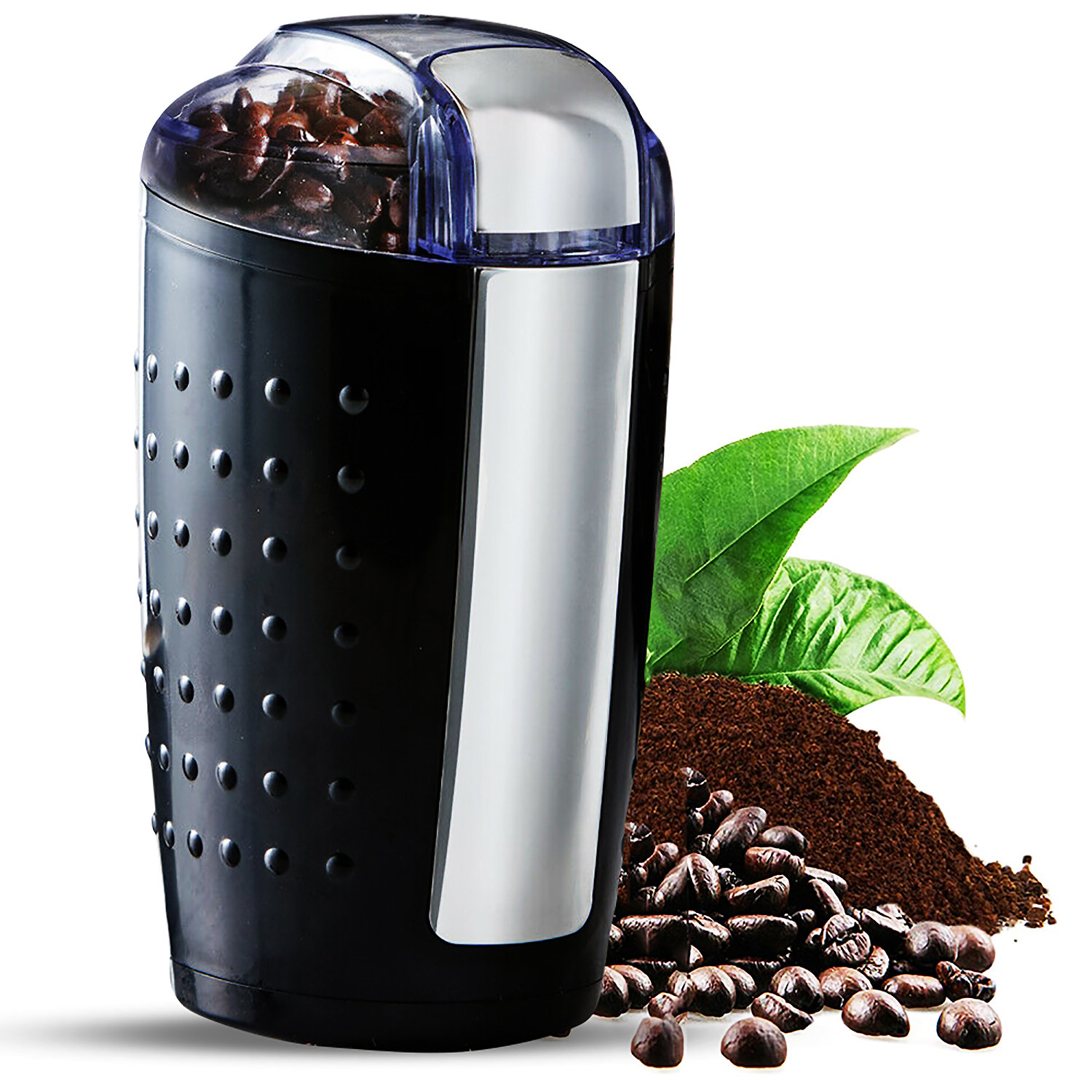 JOYDING Electric Coffee Grinder for Beans, Spices, Herbal Nuts, Grains with  Stainless Steel Blades