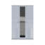 Brendle 3 Door Mirror Wardrobe - High Gloss Finish, Soft Close Doors, Full-Length Mirror, Polished Metal Handles-991064170