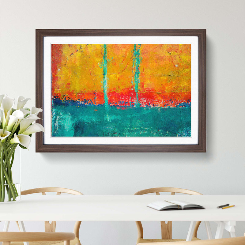 Abstract Vol.340 by S.Johnson - Framed Print, Walnut Framed, 33cm H x 45cm W x 2cm D