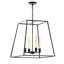 Luminaire suspendu rectangulaire 4 lumières lanternes Proto
