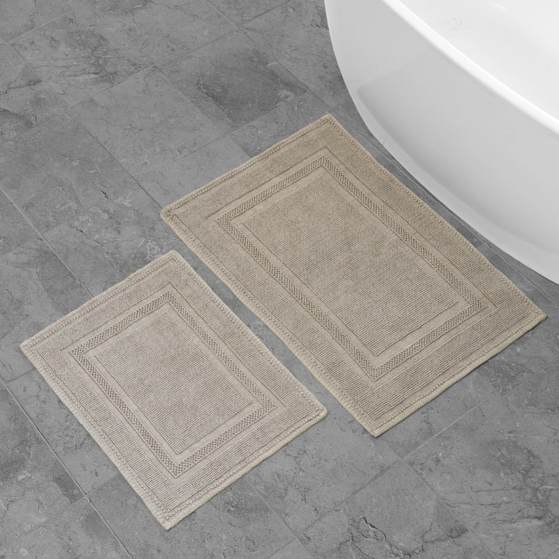 Bryson 100% Cotton Bath Rug, Washed Taupe