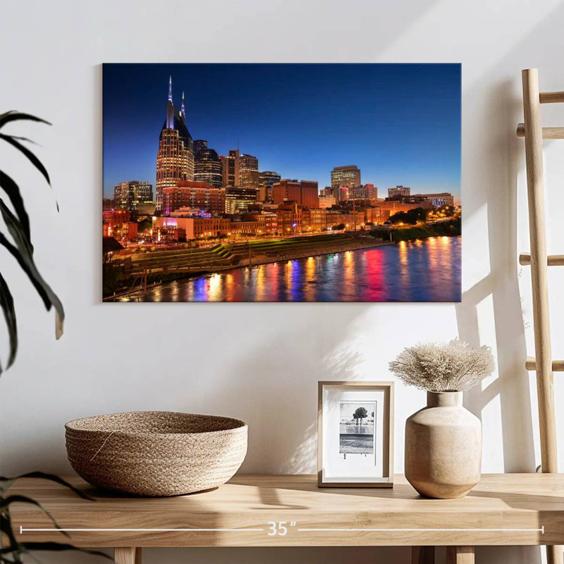 Lumières Sirci du centre-ville de Nashville, H 16 po x l 24 po