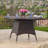 Corsica Outdoor Dining Table – Woven PE Wicker, Powder-Coated Iron, Weather-Resistant (Table Only)