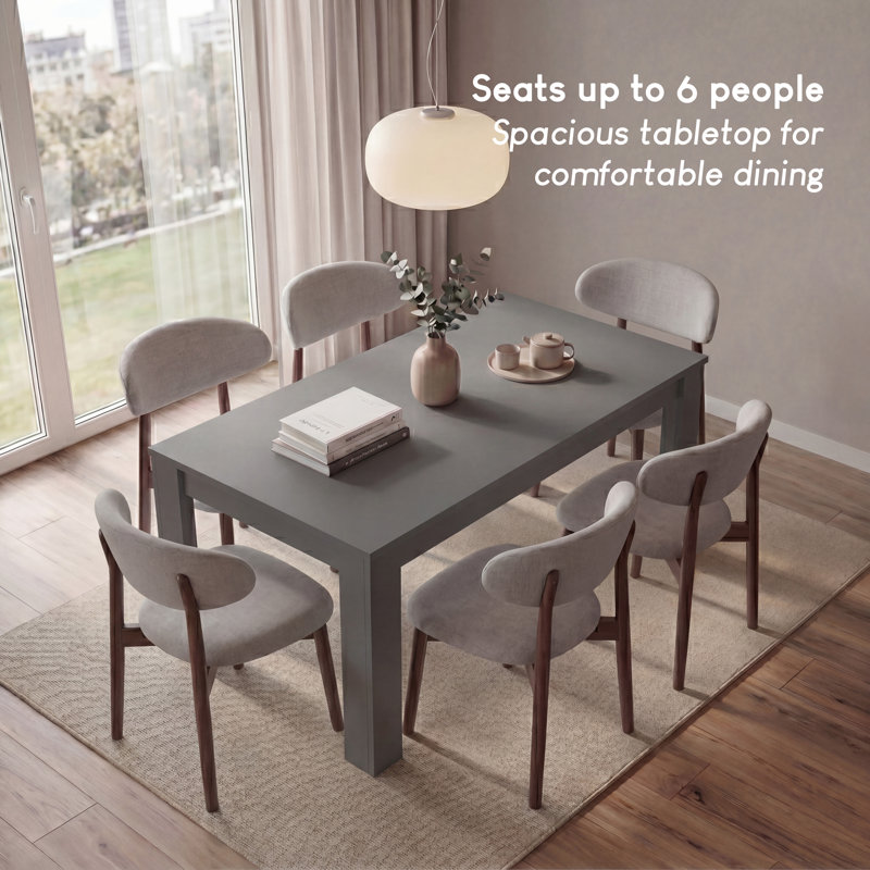Iriemi Dining Table, 74cm H x 150cm L x 90cm W, Grey