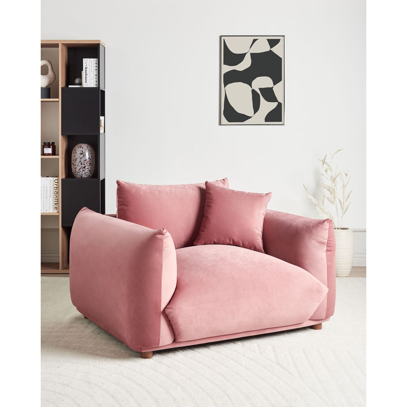 LUVOS Upholstered Armchair, Pink