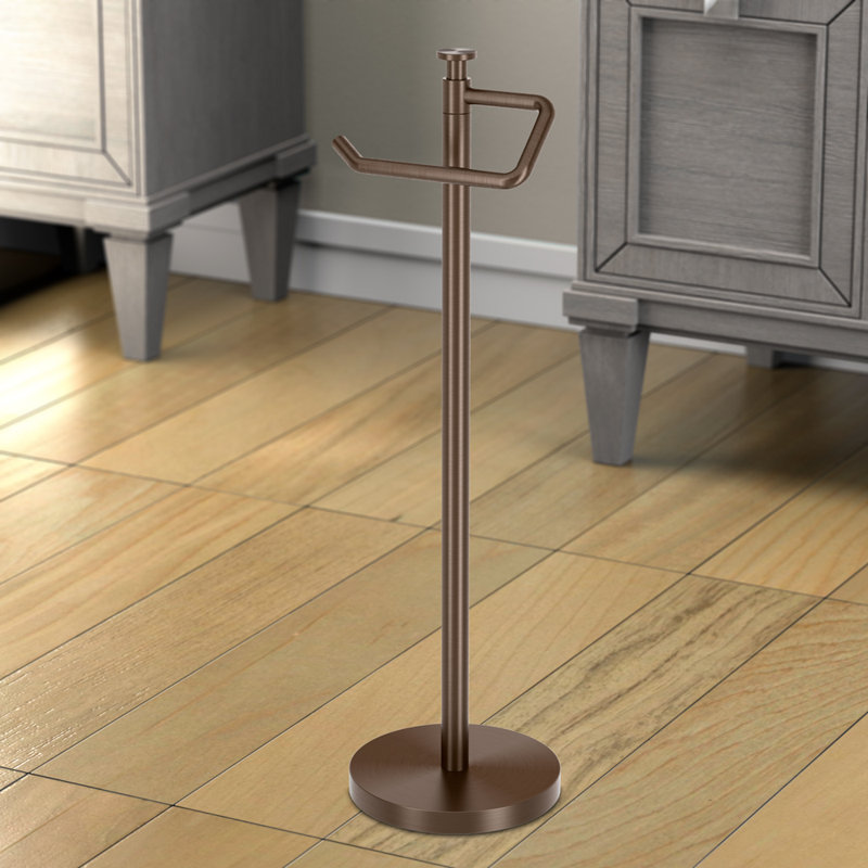 Porte-papier hygiénique sur pied, Bronze