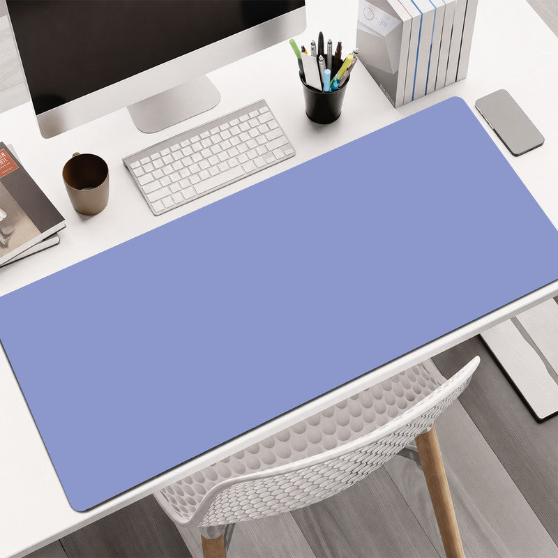  Tapis de souris en caoutchouc, surface en microfibre lisse, base antidérapante, tapis de souris décoratif à bord arrondi pour le bureau et les jeux, 16 po x 36 po, motif rose doux uni