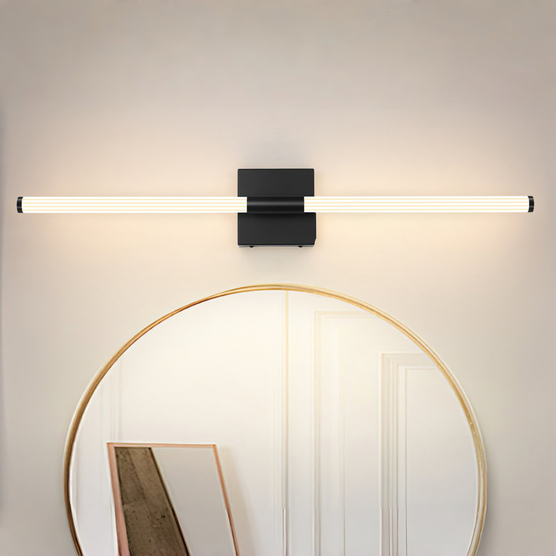 24'' Cordless LED Wall Sconce with Remote, Matte Black