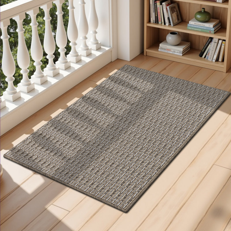 Paillasson intérieur antidérapant lavable à la machine, Beige, L 48 po x l 32 po