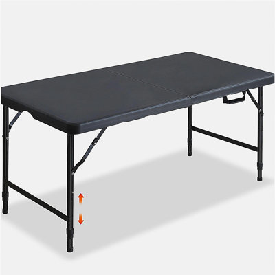 Table de pique-nique pliante et multifonctionnelle de 4 pi pour l'extérieur (ensemble de 2)