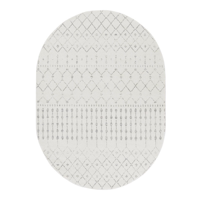 Genagra Geometric Area Rug, Oval 201 x 274cm