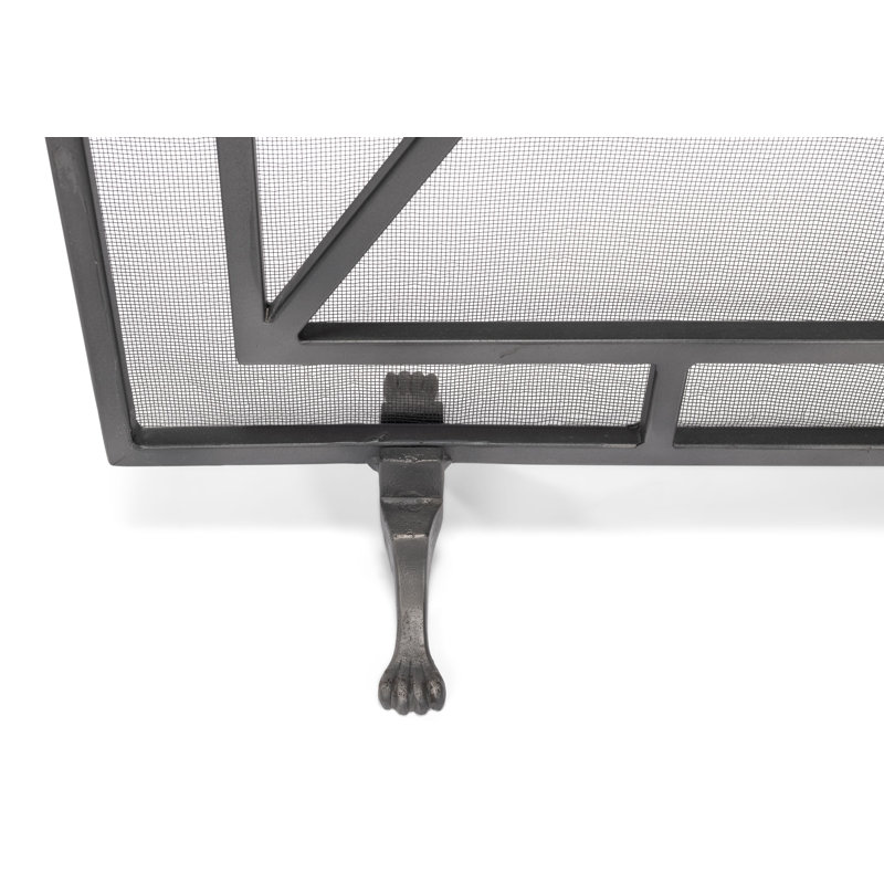 Single Panel Iron Fireplace Screen
