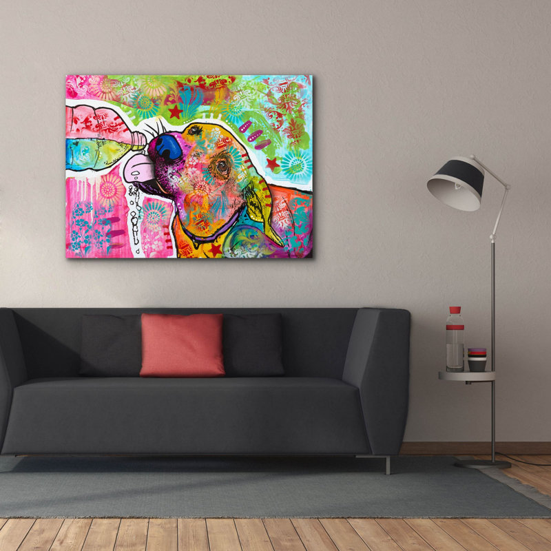 «Thirsty» par Dean Russo, art mural sur toile, H 40 po x l 54 po x P 1,5 po