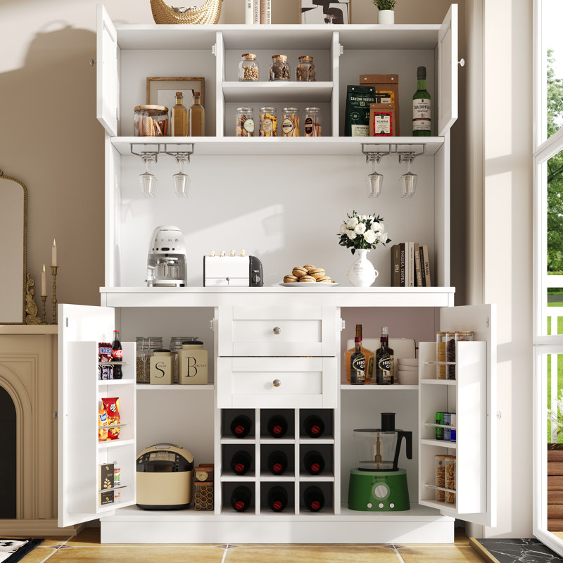 188cm Kitchen Pantry, White