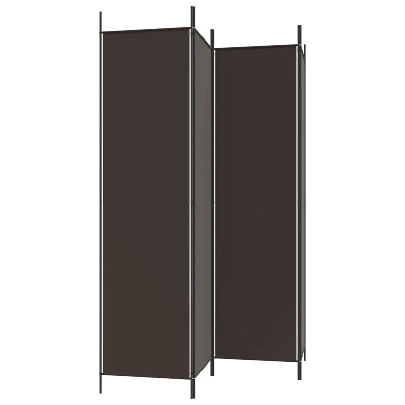 Kasimir Folding Room Divider, Brown, 200cm H x 200cm W, 4