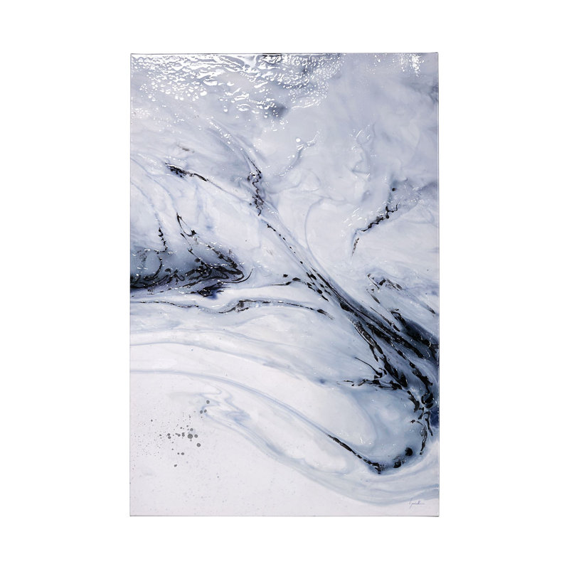 Thunderclouds I by Gabrielle Campbell a Hand Embelished Textured Canvas, 60" H x 40" W x 3" D