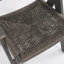 Chaise longue de patio durable, matériau en acier et hanches, charme rustique pour la détente en plein air
