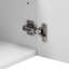 Meuble-lavabo de 30 po avec lavabo en céramique, 3 trous, conception à rayures minimalistes, 2 portes à fermeture douce, rangement réglable, finition grattée à finition murale blanc brillant, finition, assemblage facile
