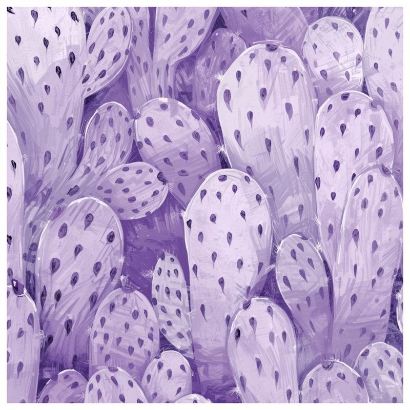 Couvertures de cactus mauves, L 50 po x H 60 po