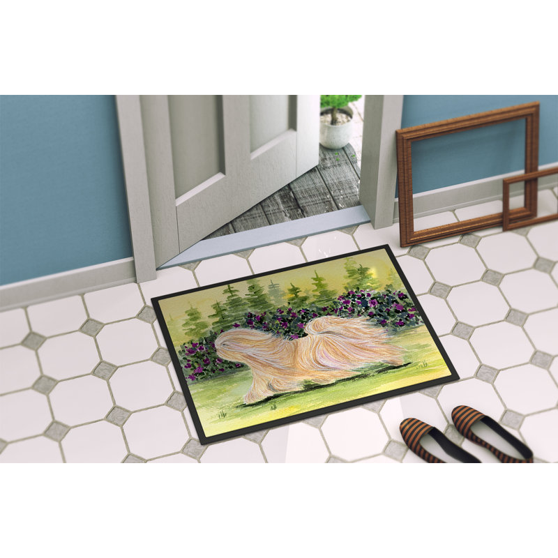 Tapis de porte d’intérieur anti-dérapant Langleyville, Rectangle 2 pi x 3 pi