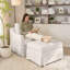 Fauteuil d'appoint pivotant avec housse-2074263390