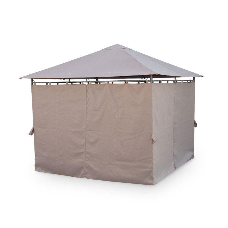 Pelagia 2.9m x 2.9m Steel Patio Gazebo, Beige Brown