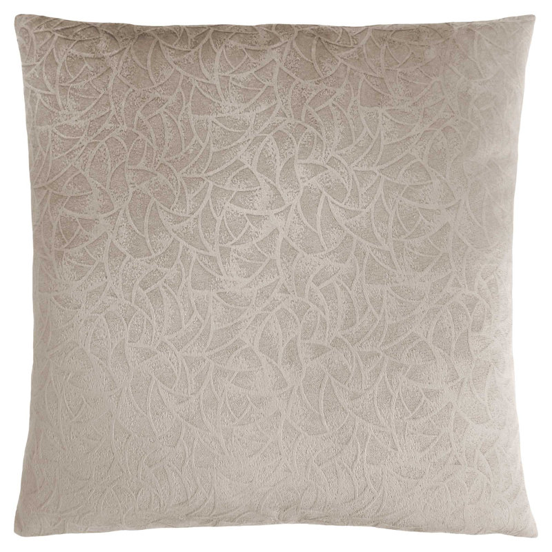 Coussin 100% coton à fermeture à glissière, Taupe abstrait