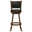 Tabouret pivotant en châtaignier et noir