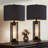 25" Nergiz Table Lamp Set With Night Light And USB Ports