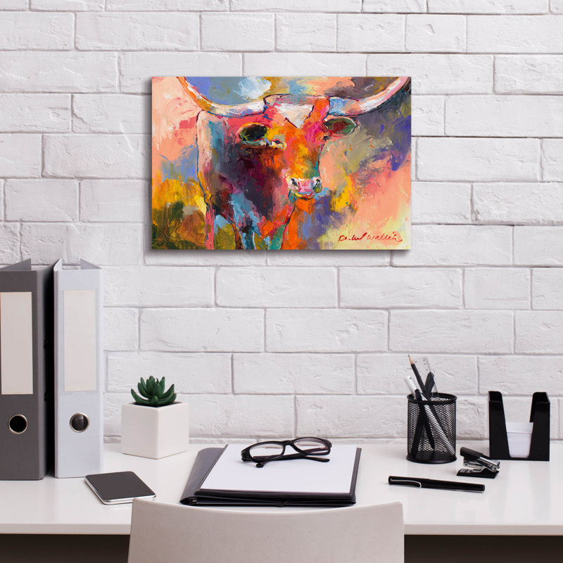 Epic Graffiti 'Steer' By Richard Wallich, Canvas W " Steer " by Richard Wallich, 12" H x 18" W x 0.75" D