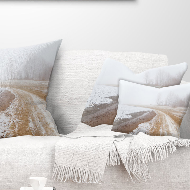 Coussin lombaire de mer sandy beach the winter shore