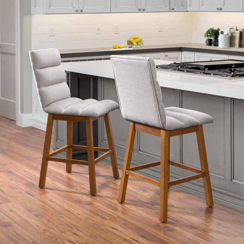 Tabouret de comptoir 26,75 po Aodhi, Gris clair