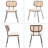 Basilina Vegan Leather Dining Chair with Rattan Back (Set of 4)-94398048