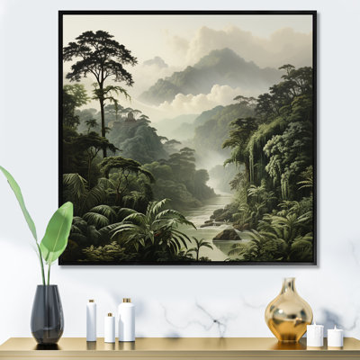 «Vintage Jungle Whispers 1 - Jungle», art mural