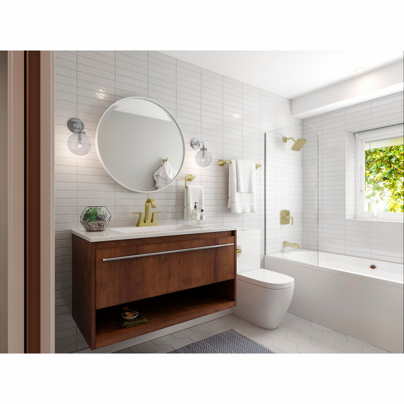 Robinet de salle de bain central avec drain Bruxie