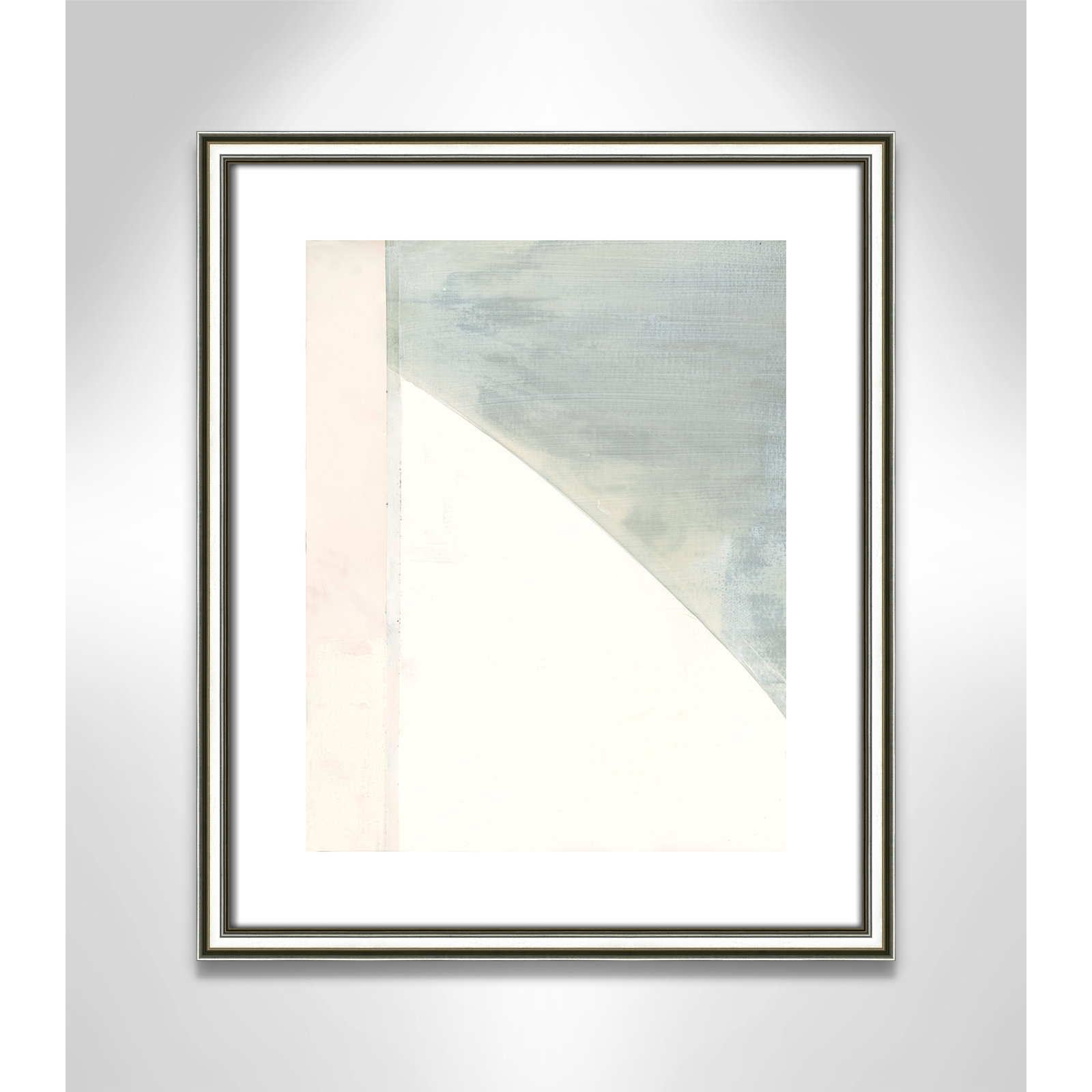 In Neutral I - Painting Print, Silver Framed Paper, 19" H x 16" W x 0.88" D