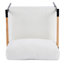 Fauteuil d'appoint de 26,8 po avec coussins de dossier souples, structure en métal et fauteuil en bois pour les espaces de vie