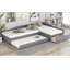 Upholstered Double Daybed With Trundle And Drawer-1578580071