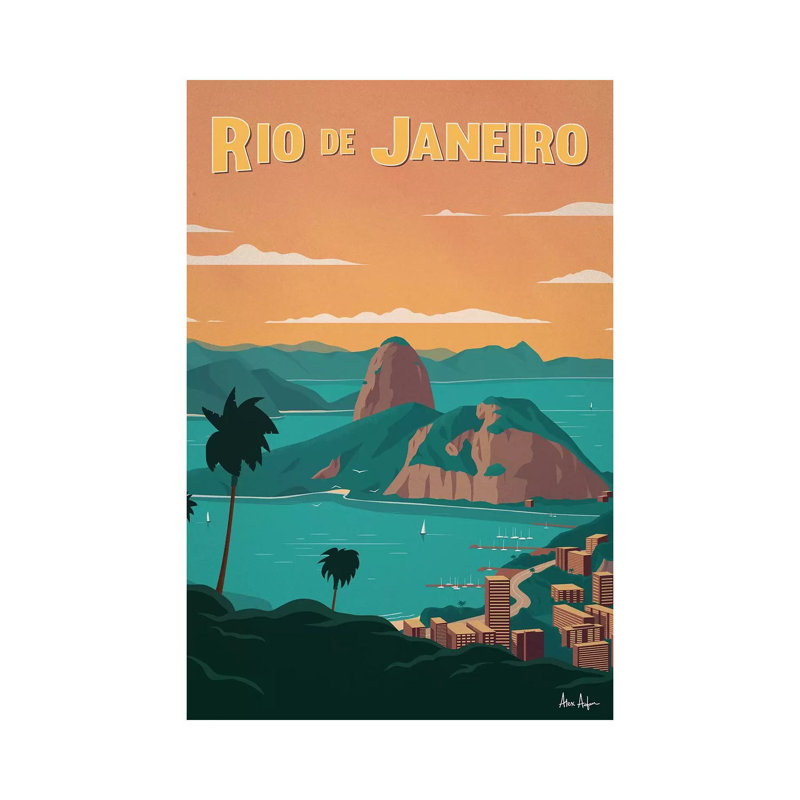 Rio De Janiero - impression sur toile tendue, H 60 po x l 40po x P 1,5 po