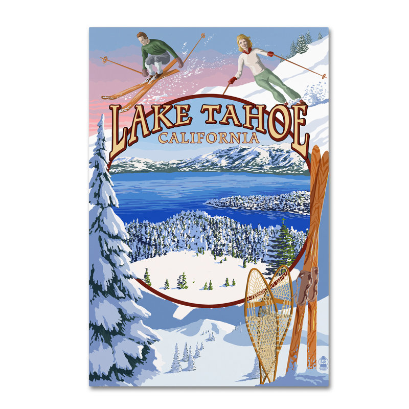 Publicité rétro sur toile Kadey «Travel Poster 49», H 24 po x l 16 po x P 2 po