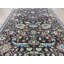 Tapis de zone en laine noir noué la 3 pi 11 po x 5 pi 10 po one-of-kind-the main