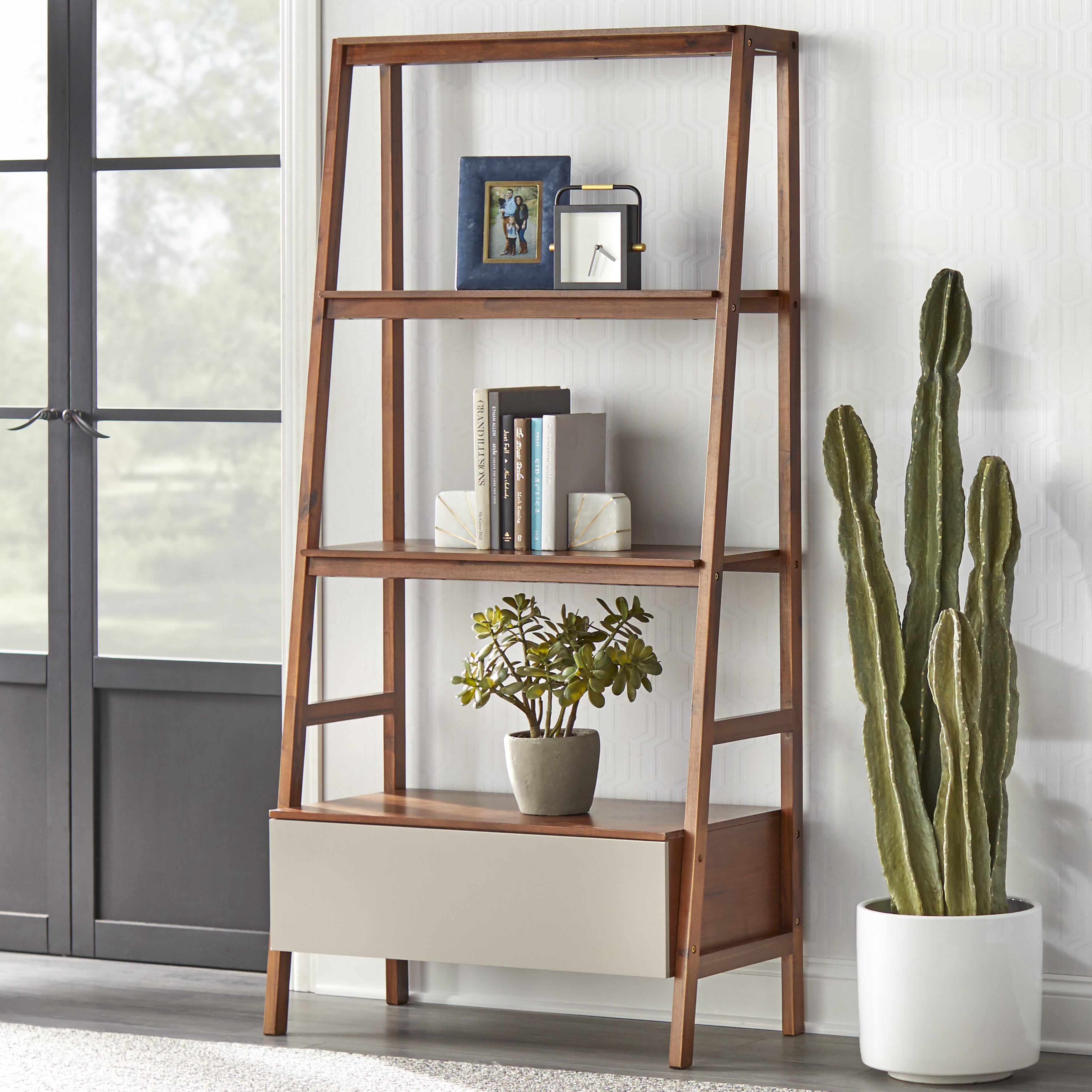 Wide ladder deals bookcase