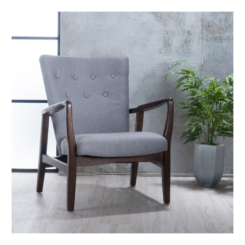 Chaise avec accoudoirs, Gris