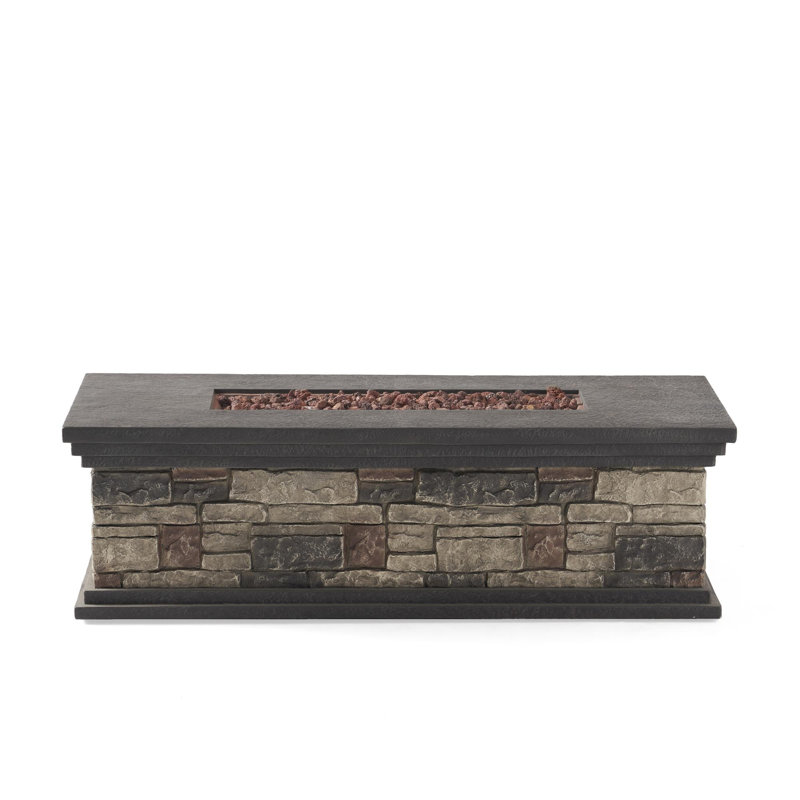 Rectangle Concrete Propane Fire Pit