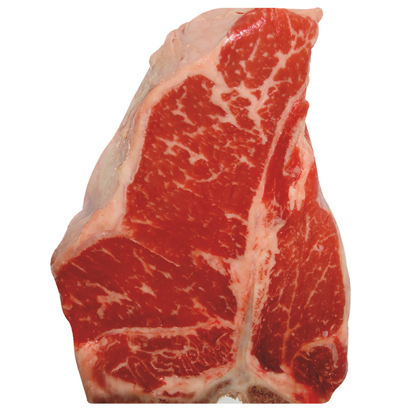 T-Bone steak brut en carton