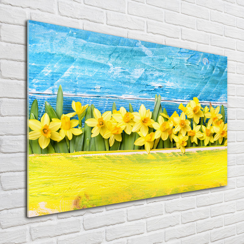Daffodils - No Frame Print on Glass
