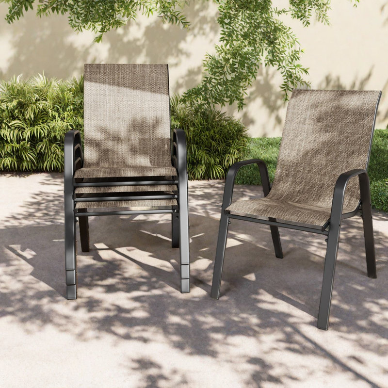 Chaises de patio modernes et robustes, conception en métal, confort ergonomique, utilisation polyvalente