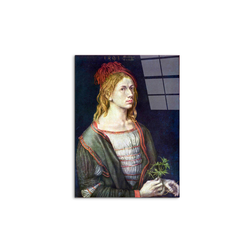 Self Portrait 3 By Albrecht Dürer 80cm H X 60cm W CrystalArt Material Acrylic Glass Effect, Frameless Panel Lightweight Ready to Hang