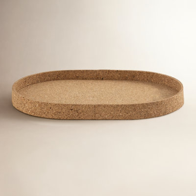 Oval Cork Tray Lg