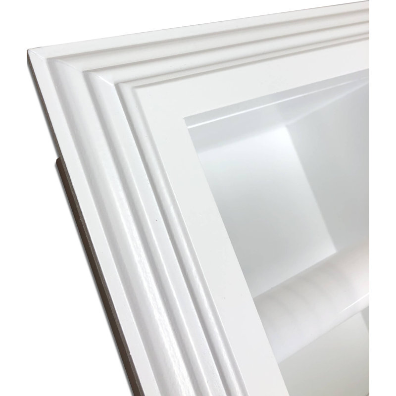 Porte-papier hygiénique encastré Tracy, Blanc
